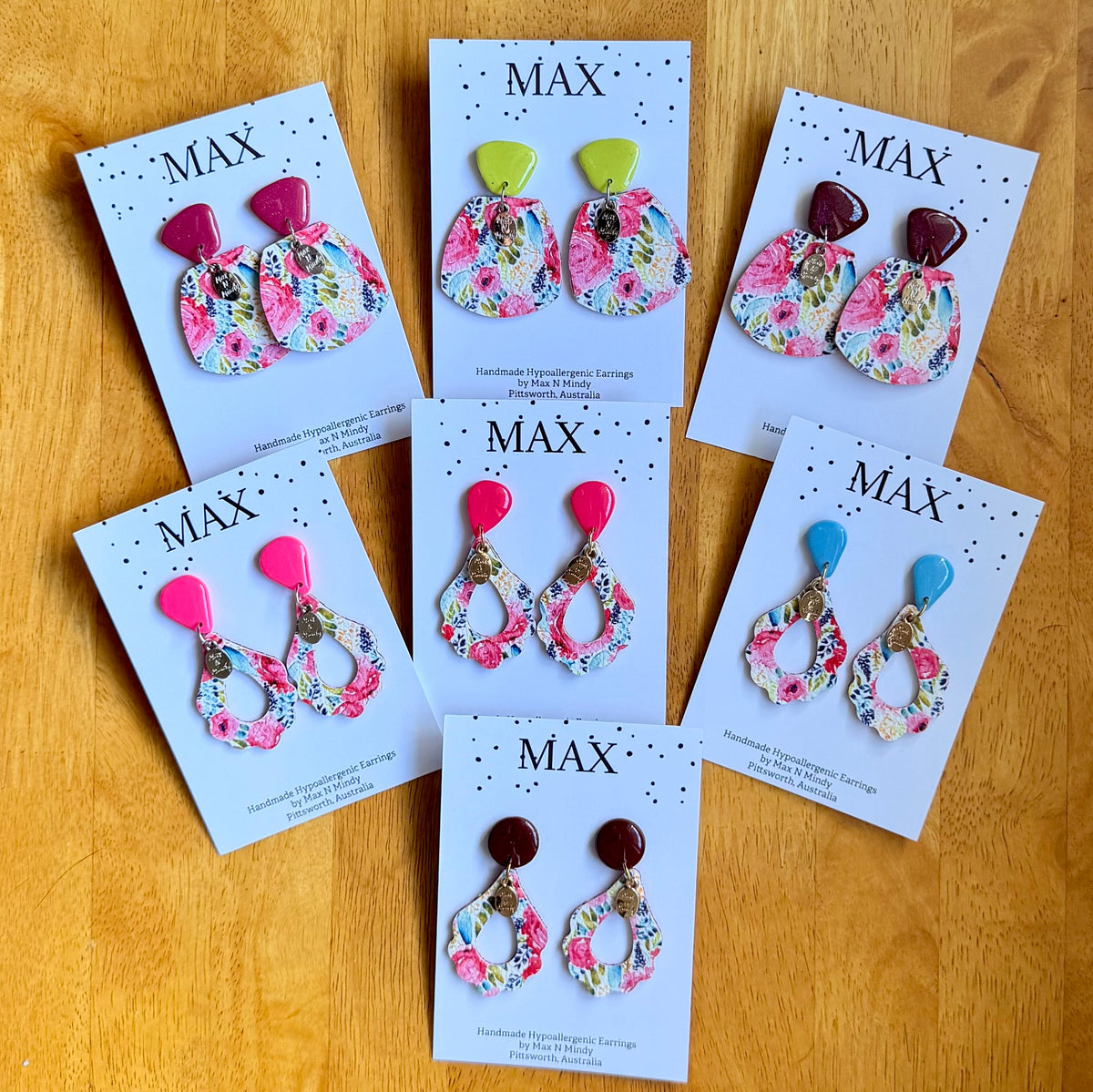 Faux leather dangles
