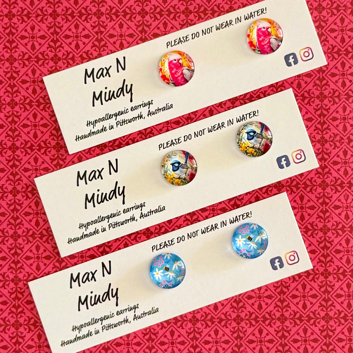 Wear n Share Studs ~ Birds and Bees