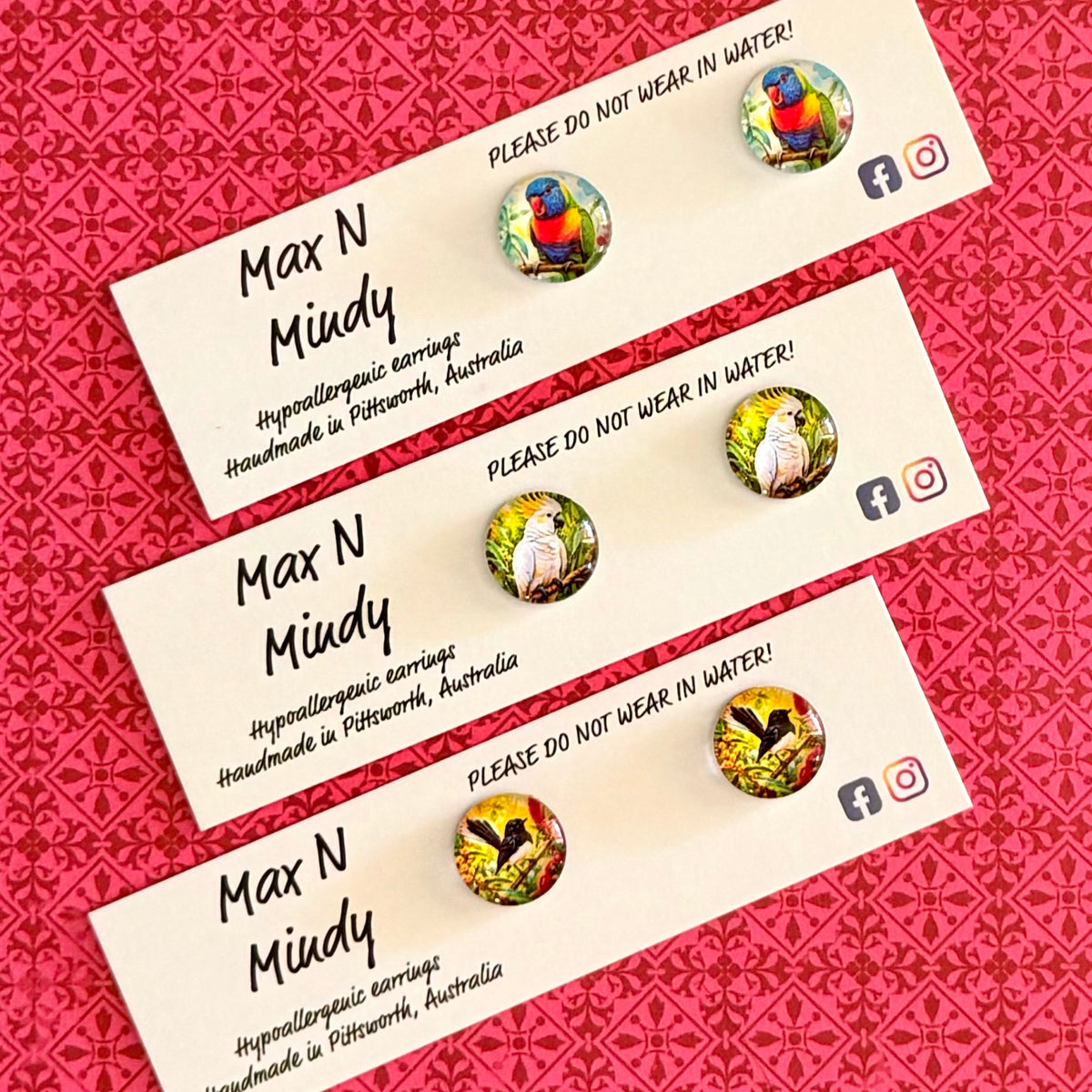 Wear n Share Studs ~ Birds and Bees