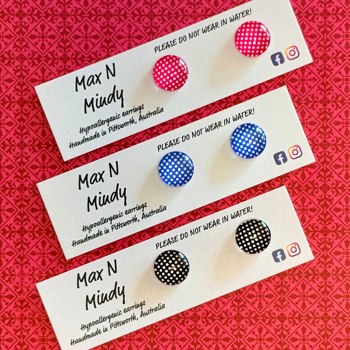 Wear n Share Studs ~ Spots and Sunflower