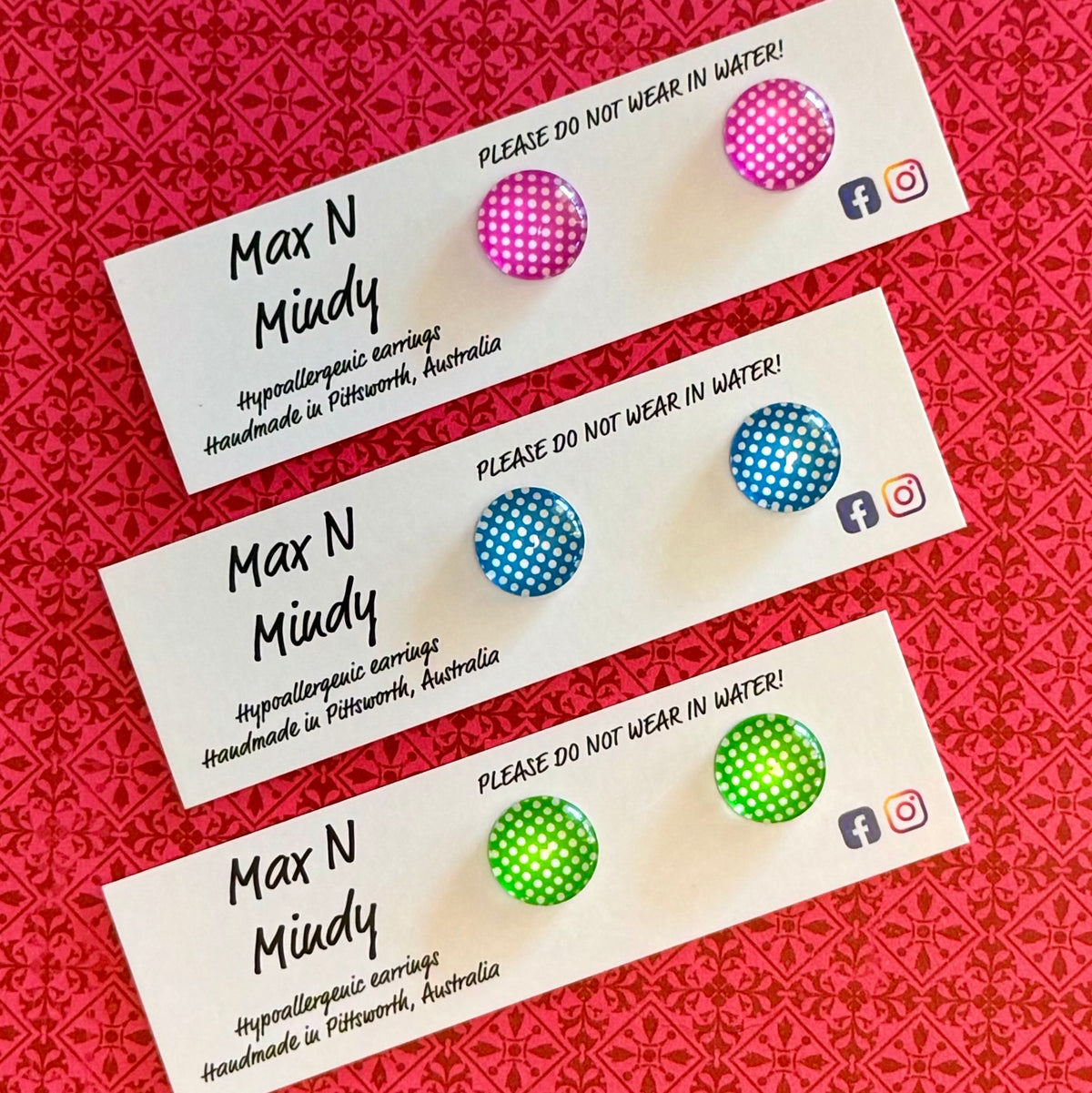 Wear n Share Studs ~ Spots and Sunflower