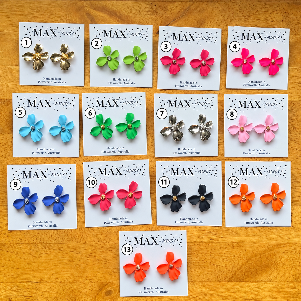 Metal Flower Drops